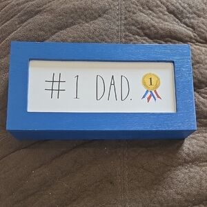 Rae Dunn Blue #1 Dad Plaque